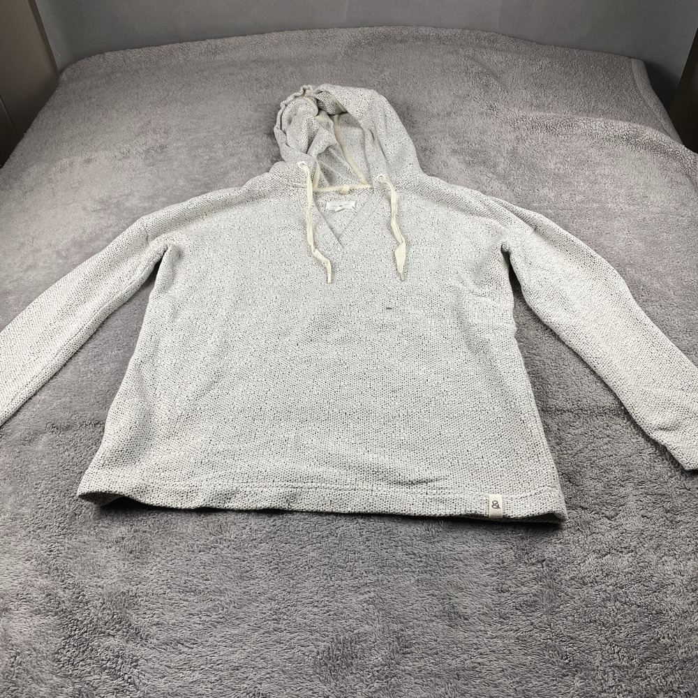 Lou‎ & Grey Hoodie Sweater Pullover Womens XS Gray White